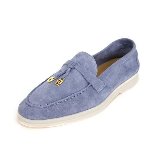 2025 Luxury Four Seasons Women's Genuine Leather Shoes Casual Loafers Cowhide Pregnant Women's Shoes Driving Shoes Lazy Shoes